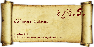 Ámon Sebes névjegykártya